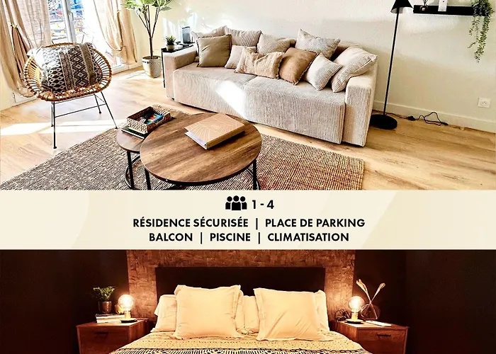 Modern 1 Bdr + Balcony + Free Parking + Ac + Pool
